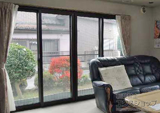 茨城県下妻市のの二重窓（内窓） インプラス(ダストバリア)引き違い窓4枚建て 施工例