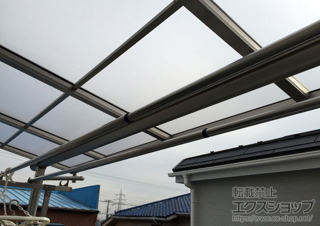 千葉県鎌ケ谷市ののバルコニー・ベランダ屋根 プレシオステラス F型 屋根タイプ 単体 積雪〜20cm対応 施工例