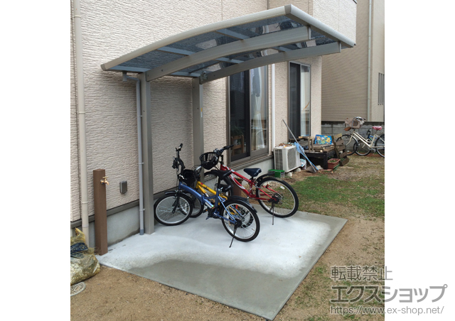 岡山県岡山市ののサイクルポート・駐輪場 プレシオスポート ミニ 積雪〜20cm対応 施工例