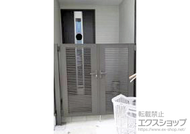 東京都杉並区のの門扉 ライシス門扉 1型 細横桟 両開き 柱使用 施工例