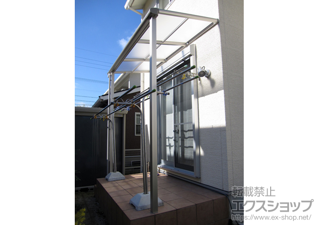 福岡県糟屋郡新宮町ののテラス屋根 プレシオステラス F型 テラスタイプ 単体 積雪〜20cm対応 施工例