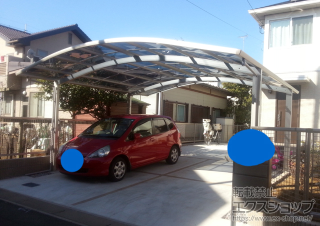 千葉県市川市ののカーポート プレシオスポート ワイド 積雪〜20cm対応 施工例