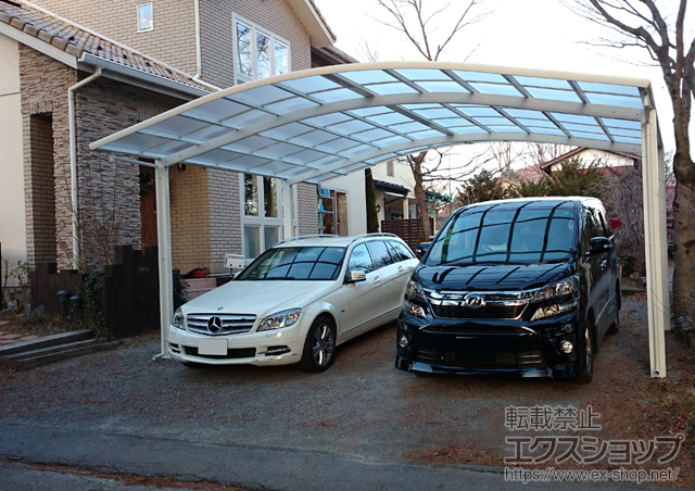 長野県北佐久郡軽井沢町ののカーポート レイナツインポートグラン 積雪〜20cm対応 施工例