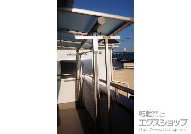 岡山県岡山市ののバルコニー・ベランダ屋根 ヴェクターテラス F型 屋根タイプ 単体 積雪〜20cm対応 施工例