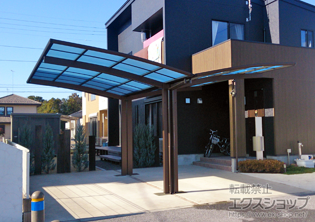 栃木県芳賀郡芳賀町ののカーポート レイナポートグラン Y合掌　積雪〜20cm対応 施工例