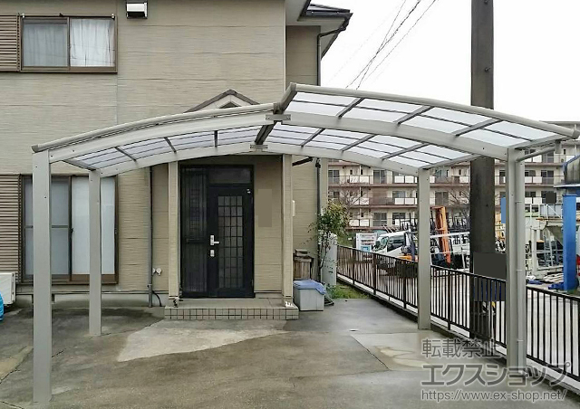 愛知県豊田市ののカーポート プレシオスポート M合掌 積雪〜20cm対応 施工例