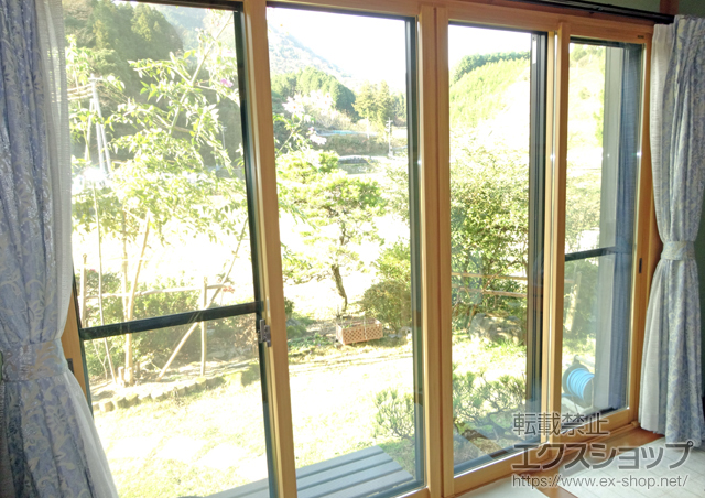 山口県岩国市のの二重窓（内窓） インプラス(ダストバリア)引き違い窓4枚建て 施工例