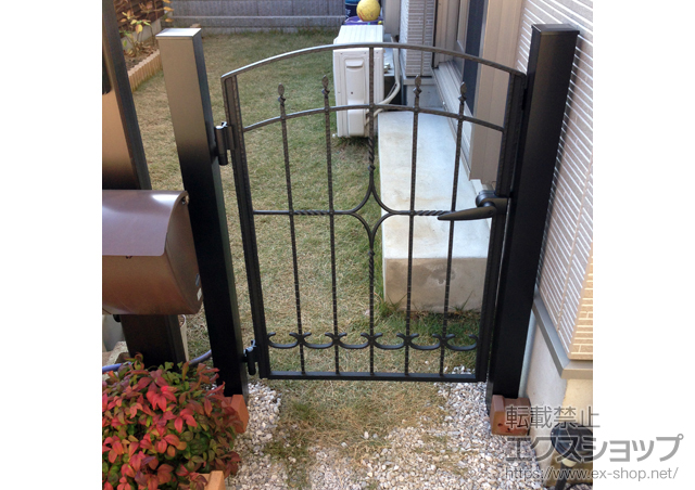 東京都国分寺市のの門扉 プロヴァンス2型 片開き 門柱タイプ 施工例