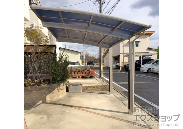 愛知県尾張旭市ののカーポート プレシオスポート 積雪〜20cm対応＋柱カバー 施工例