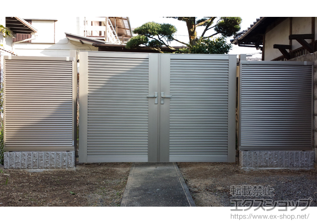 愛媛県松山市ののフェンス・柵 ライシスフェンス 5型 横目隠し フリーポールタイプ 施工例