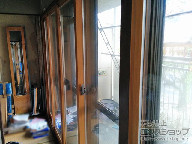 愛知県名古屋市のの二重窓（内窓） インプラス(ダストバリア)引違い窓4枚建 施工例