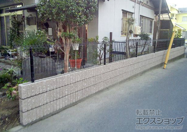 静岡県静岡市ののフェンス・柵 メッシュフェンス G10-R フリー支柱タイプ 施工例