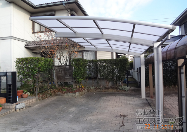 福岡県久留米市大ののカーポート プレシオスポート 積雪〜20cm対応 施工例