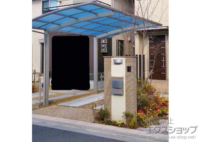 大阪府曳野市ののカーポート レイナポートグラン　積雪〜20cm対応 施工例