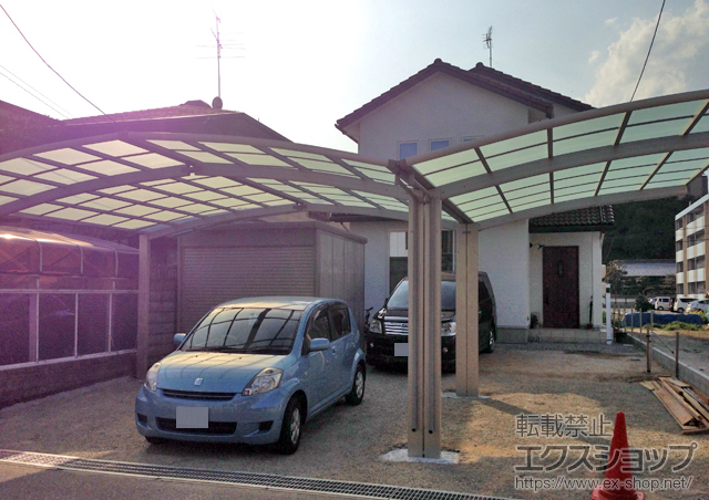 広島県三原市ののカーポート レイナポートグラン Y合掌 積雪〜20cm対応 施工例