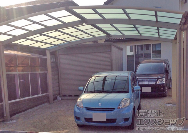 広島県三原市ののカーポート レイナポートグラン　積雪〜20cm対応＋M合掌部品 施工例