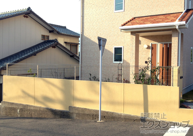 福岡県北九州市ののフェンス・柵 イーネットフェンス1F型 自由柱タイプ 施工例