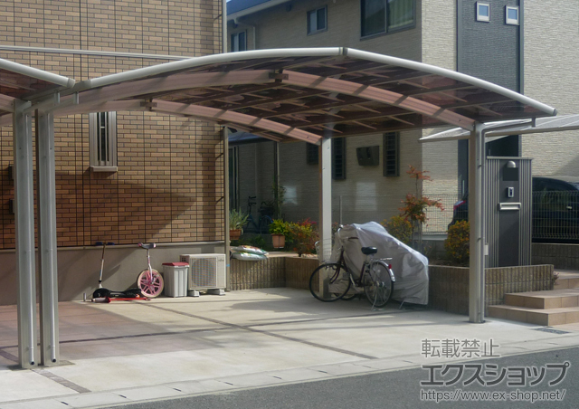 大阪府和泉市ののカーポート レイナポートグラン M合掌　積雪〜20cm対応 施工例