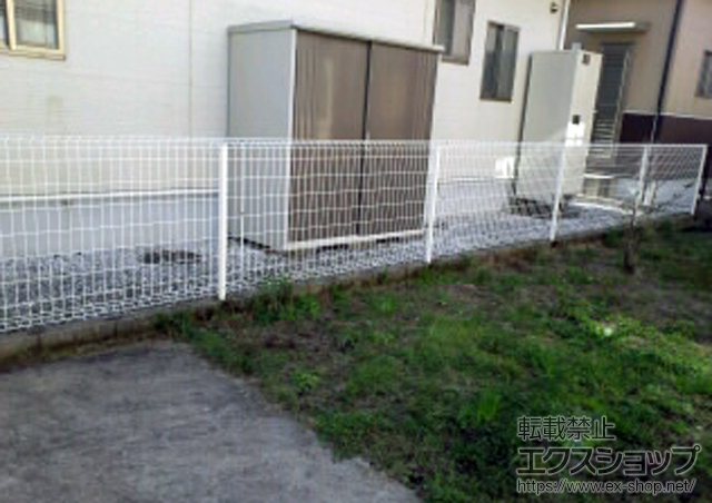 宮崎県宮崎市ののフェンス・柵 イーネットフェンス1F型 自由柱タイプ 施工例
