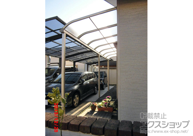 福島県いわき市ののテラス屋根 プレシオステラス R型 テラスタイプ 連棟　積雪〜20cm対応 施工例