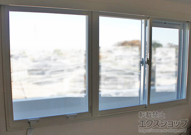 神奈川県横浜市のの二重窓（内窓） インプラス(ダストバリア)FIX窓+【01-2】インプラス(ダストバリア)引違い窓2枚建 ※連窓仕様 施工例