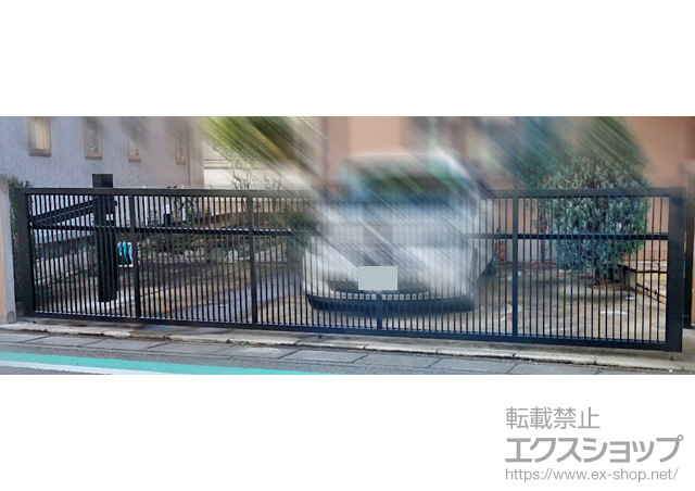 埼玉県熊谷市ののカーゲート ラビーネ ワイド2型 電動式 施工例