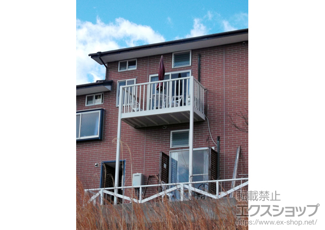 香川県さぬき市ののバルコニー ビューステージHスタイル 縦太格子 単体 柱建て式 施工例