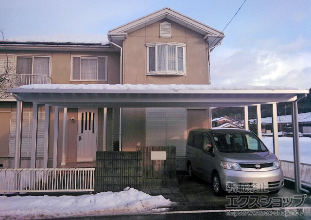 滋賀県長浜市ののカーポート ソルディーポート 3台用 3000 積雪〜100cm対応 施工例