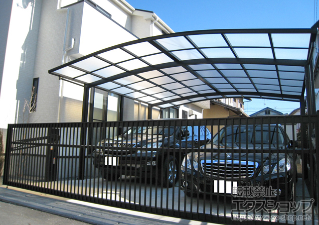 千葉県八千代市ののカーゲート ワイドオーバードアS2型 電動式 施工例