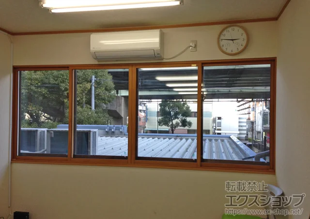 大阪府東大阪市のの内窓（二重窓・二重サッシ） インプラス(ダストバリア)引き違い窓4枚建て 施工例