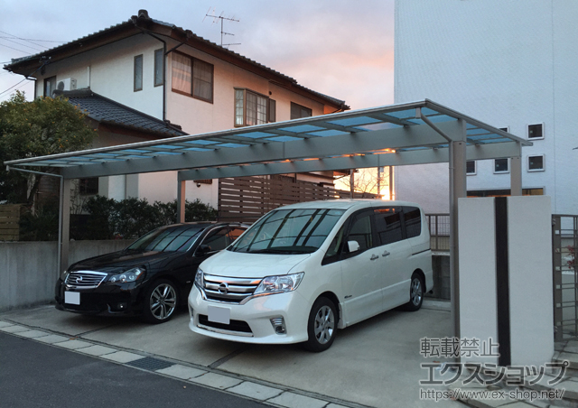 愛知県岡崎市ののカーポート エフルージュ トリプル 積雪〜20cm対応 施工例