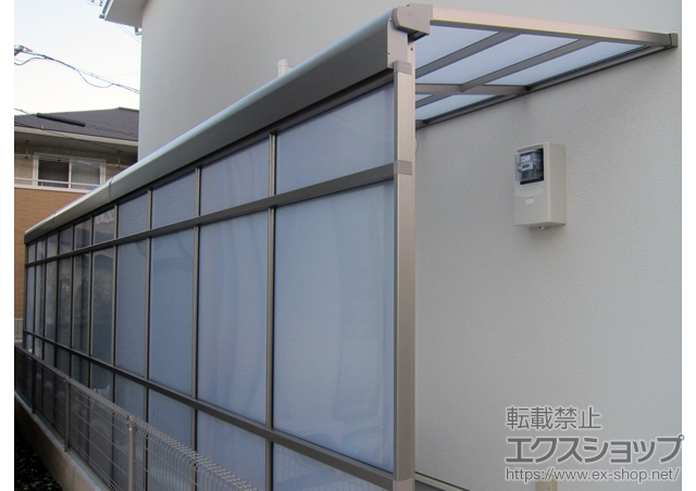 兵庫県高砂市ののストックヤード サンクストックヤード F型 パネルタイプ ヤード・スクリーン仕様＋サンクストックヤード用オプション 施工例