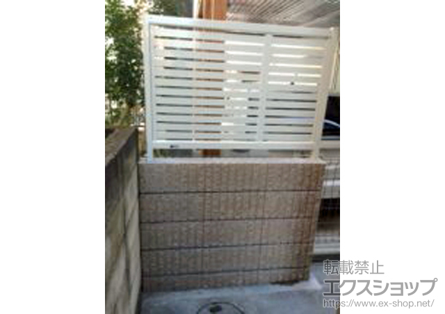 東京都世田谷区ののフェンス・柵 エクスラインフェンス5型 間仕切柱 施工例