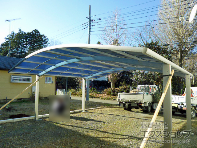 茨城県稲敷郡美浦村ののカーポート プレシオスポート ワイド 積雪〜20cm対応 施工例