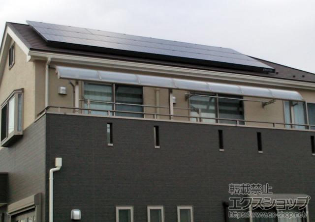 埼玉県富士見市のLIXIL リクシル（トステム）のバルコニー・ベランダ屋根 ライザーテラスII R型 屋根タイプ 連棟 積雪〜20cm対応 施工例