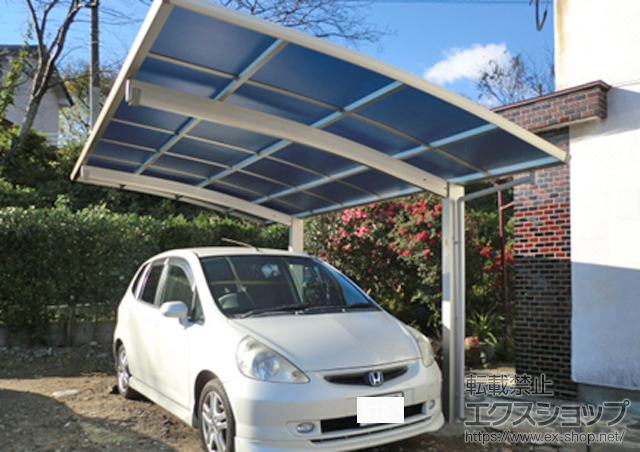 大分県大分市ののカーポート プレシオスポート 積雪〜20cm対応＋着脱式補助柱 2本入り×1セット 施工例