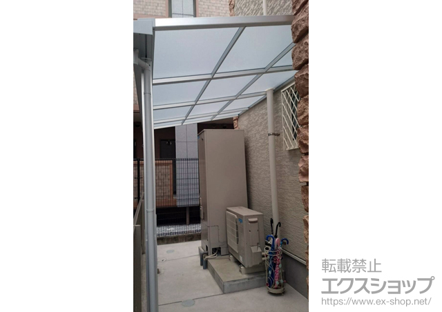 福岡県北九州市のLIXIL リクシル（トステム）のテラス屋根 ライザーテラスII F型 テラスタイプ 単体 積雪〜20cm対応 施工例