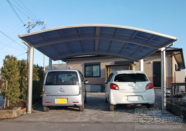 熊本県阿蘇郡南阿蘇村ののカーポート プレシオスポート ワイド 積雪〜20cm対応 施工例