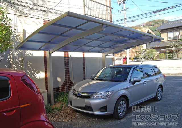 岡山県倉敷市ののカーポート プレシオスポート 積雪〜20cm対応 施工例