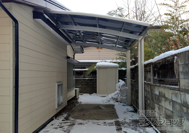 岩手県盛岡市ののカーポート プレシオスポート 積雪〜20cm対応 施工例