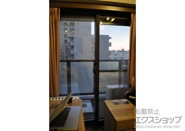 埼玉県さいたま市のの二重窓（内窓） インプラス(ダストバリア)引き違い窓2枚建て＋ふかし枠（20mm）3方/平板70（長さ：2,000mm） 施工例