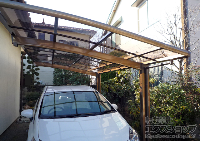 群馬県前橋市のLIXIL リクシル（トステム）のカーポート カーブポートシグマIII 積雪〜20cm対応 施工例
