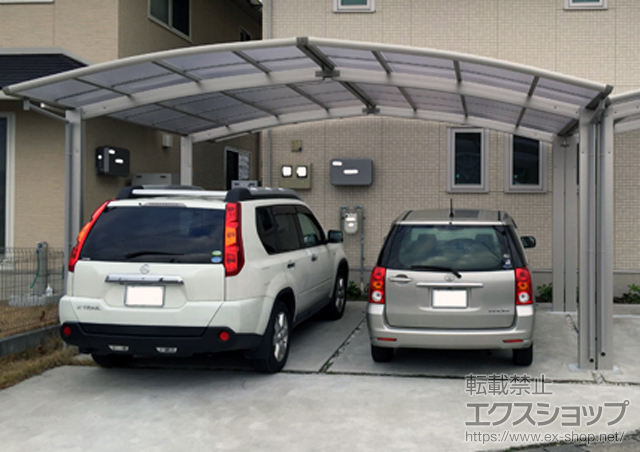 佐賀県佐賀市ののカーポート レイナポートグラン M合掌　積雪〜20cm対応 施工例