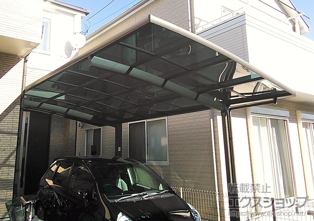 千葉県市川市のLIXIL リクシル（トステム）のカーポート カーブポートシグマIII 積雪〜20cm対応 施工例