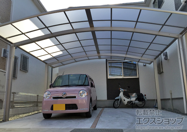 奈良県磯城郡田原本町ののカーポート プレシオスポート ワイド 積雪〜20cm対応 施工例