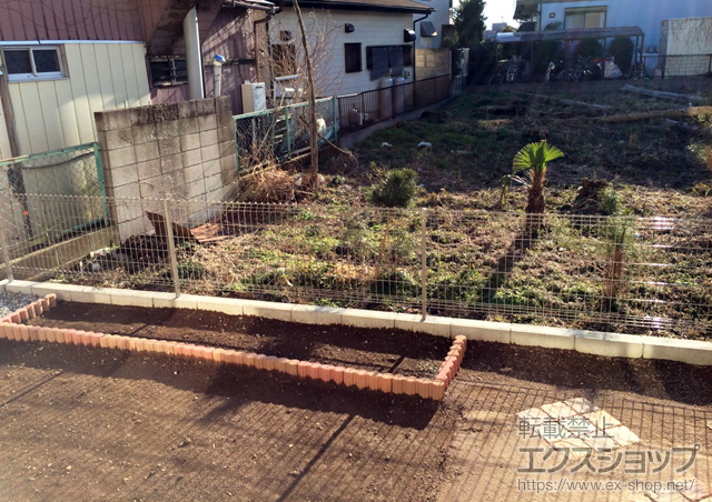 千葉県成田市ののフェンス・柵 ハイグリッドフェンスN8型 フリーポールタイプ 施工例