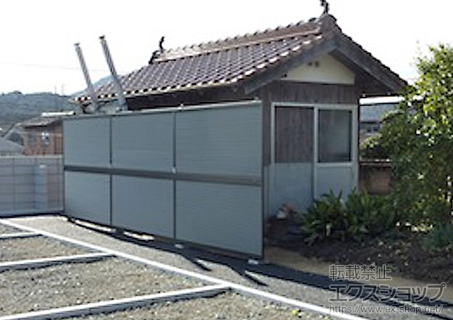 山口県宇部市ののフェンス・柵 ライシスフェンス5型  多段柱仕様（2段） 施工例