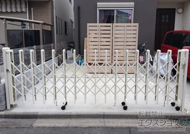 埼玉県川越市ののカーゲート レイオス1型 ノンレール 片開き 34S 施工例