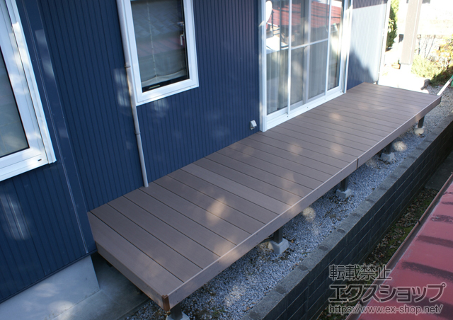 宮崎県宮崎市のLIXIL リクシル（トステム）のウッドデッキ レストステージ 幕板納まり 施工例
