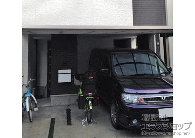 東京都大田区ののサイクルポート・駐輪場 マルチルーフ ルーフェス 積雪〜20cm対応 施工例